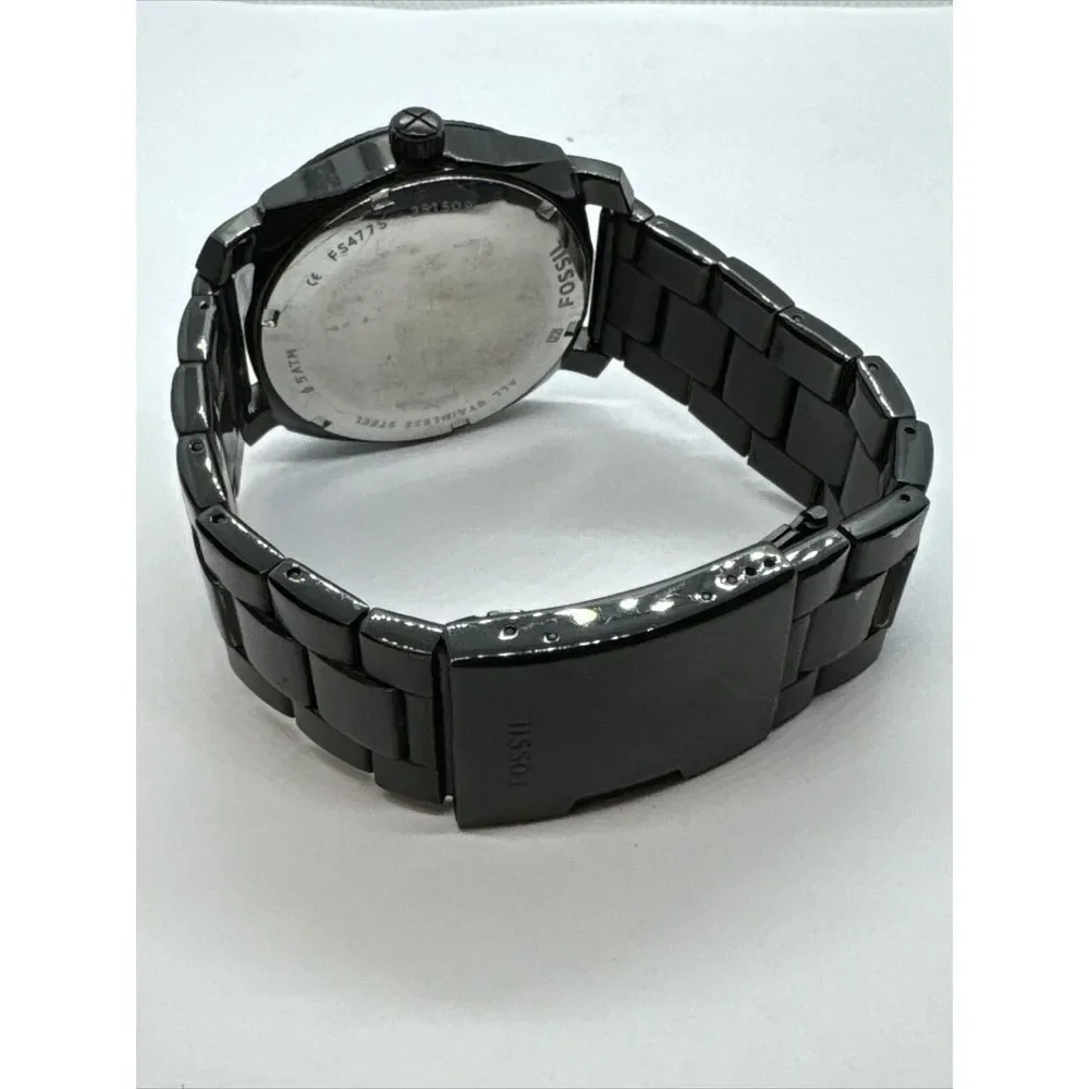 Fossil Machine FS4775 Women Black Stainless Steel Analog Dial Wrist Watch JNA331